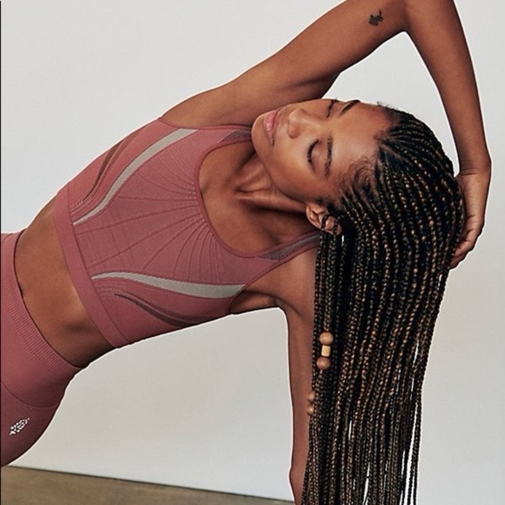 FP Movement by Free People the Essence ribbed Tank Top washed sienna XS